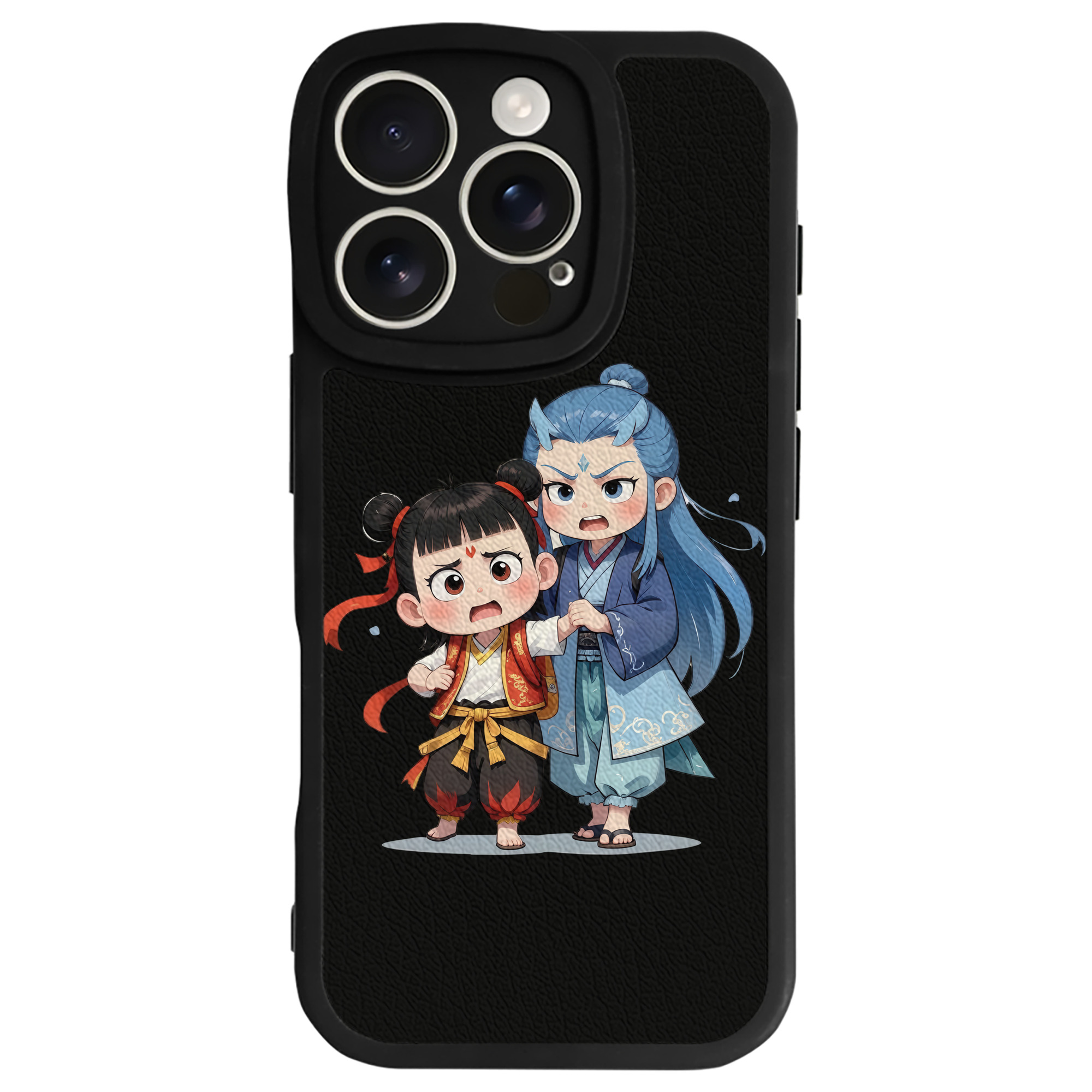 （画像用） Ne Zha 2 ナタ 魔童の大暴れ 【iPhone 16シリーズ対応】シリコンスマホケース（レザー調） 材質：シリコン